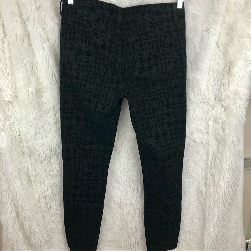 NWT NYDJ black flocked pattern super skinny pants womens size 8 - Picture 8 of 11